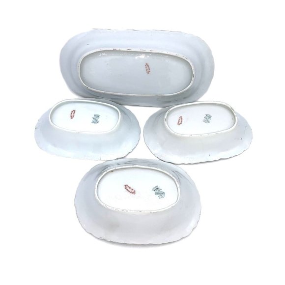 Steinmann a la France Pink Roses Celery Salt Condiment Dish Hand Painted Germany - Picture 7 of 8